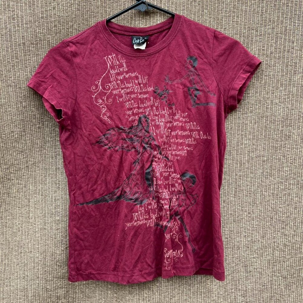 Vintage Disney Corsp Bride Red Burgandy Women’s shirt Sz Large